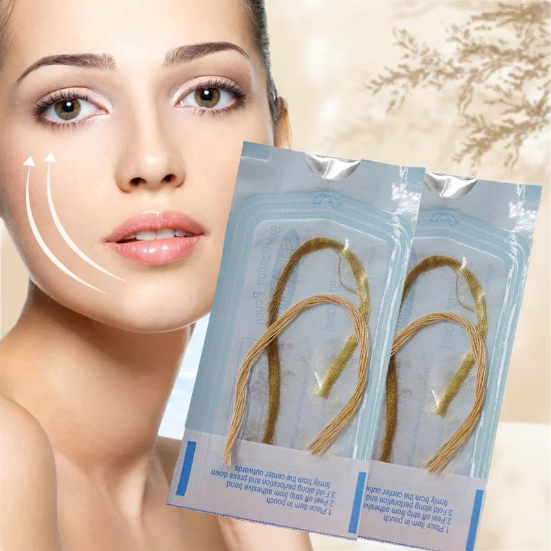 No Needle Gold Protein Line Absorbable Anti-wrinkle Face Filler Lift Firming Collagen Thread Anti-Aging Facial Serum