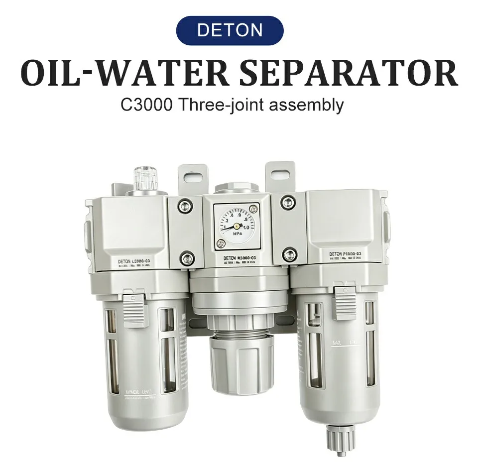 Cylindre DETON R3000-3, dispositif de traitement de l'air comprimé, séparateur huile-eau trois-en-un, composant pneumatique, pression r