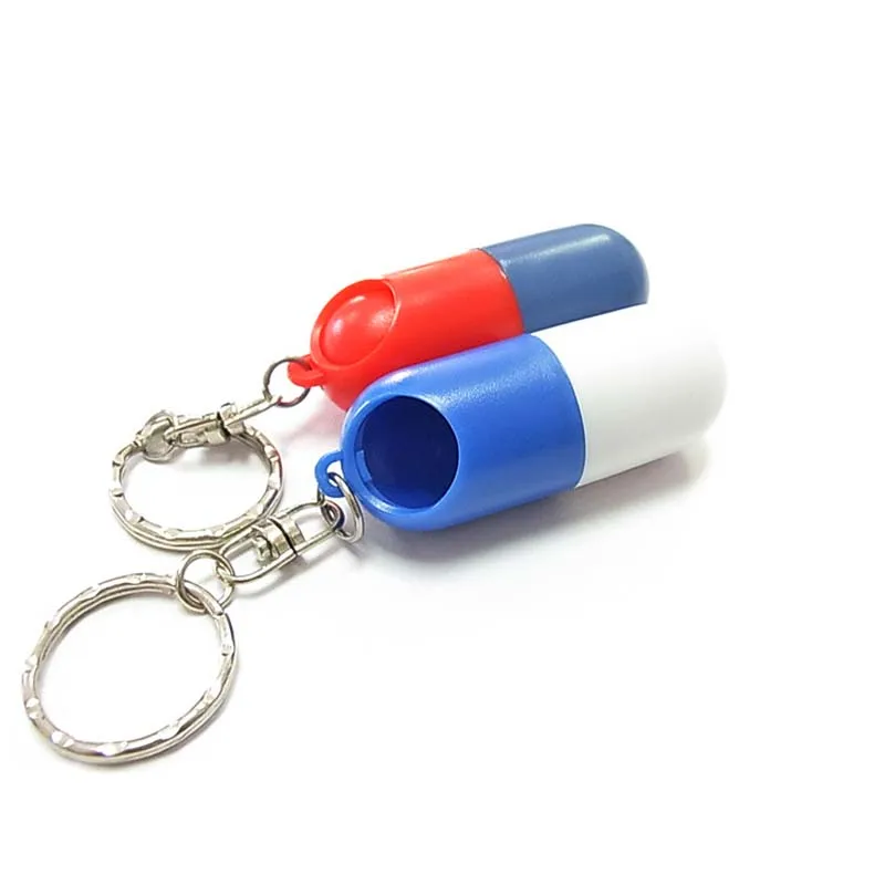 Mini Portable Aluminum  Pill Bottle Cartridge Keychain Outdoor Waterproof Sealed Medicine Jar Pill Box Pill Cartridge