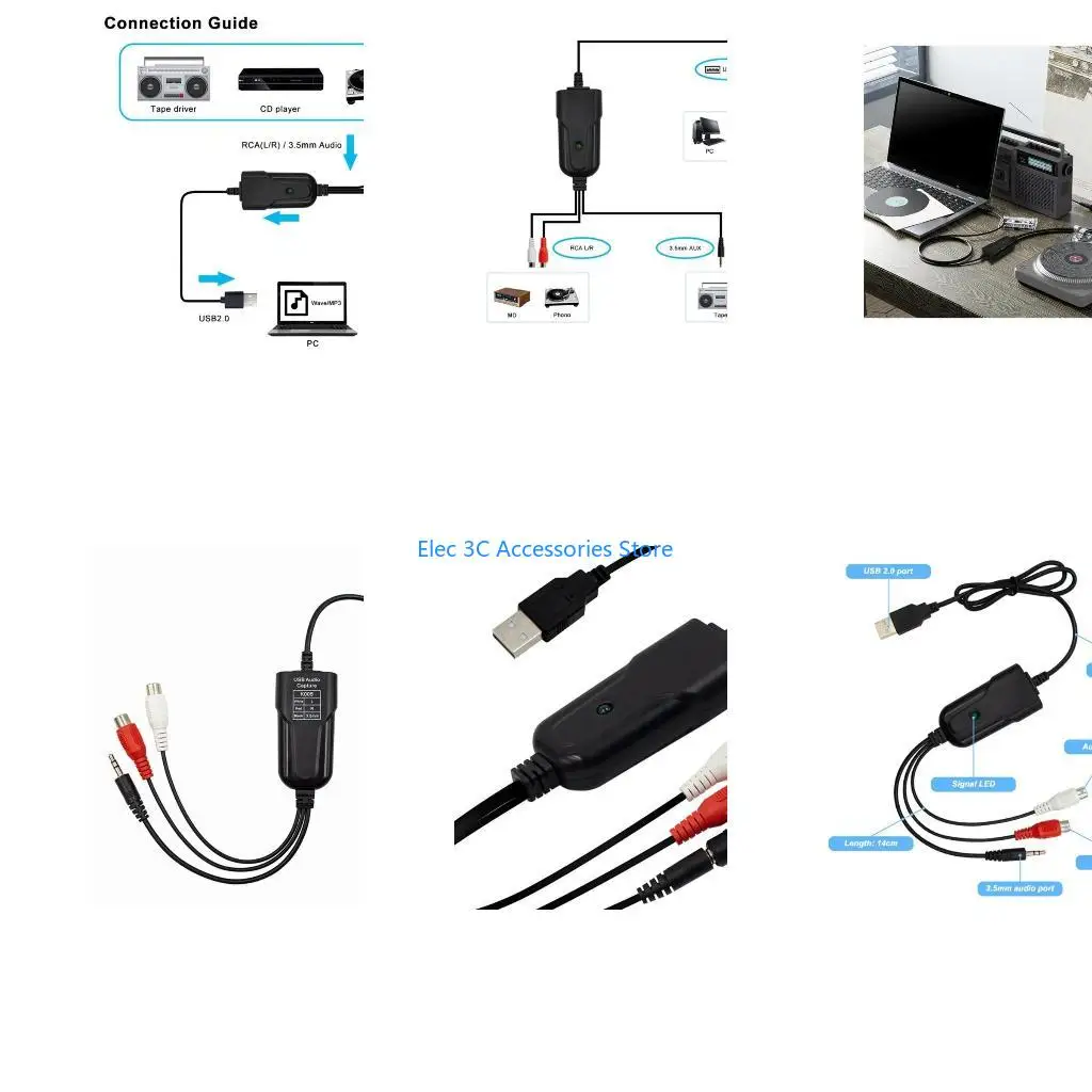 Y51A USB  Auditory Converter for Turning Classical Cassette Music into Digital MP3 Tracks