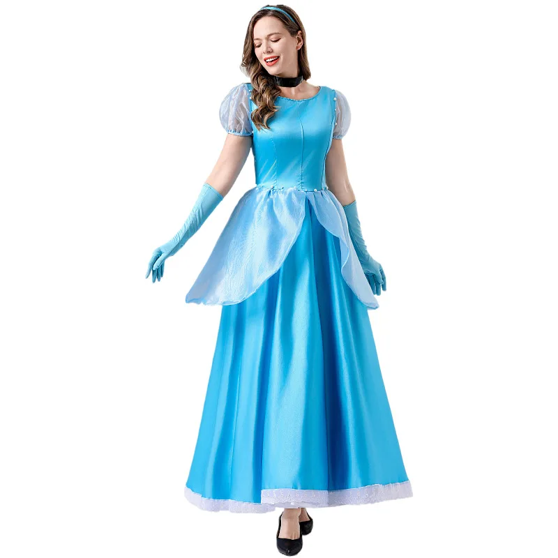 

Halloween Anime Frozen Elsa Queen Cinderella Dress Sweet Princess Costume Queen Dress Women Ariel Aurora Cosplay Ball Gowns