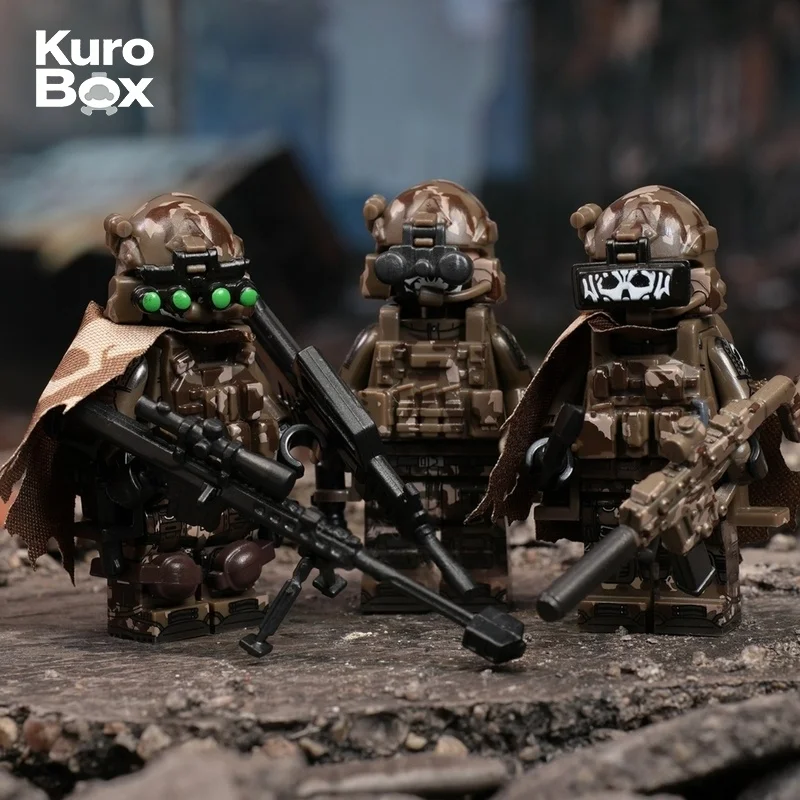 Tactical Soldier Building Block Minifigure Modern Military Style Assembly Figure Toy Compatible Brick Character Model