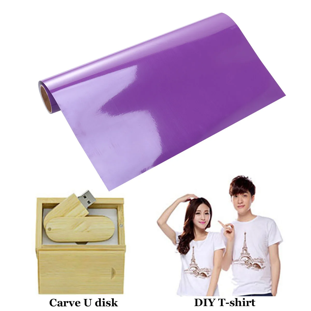 

Fluorescent Green HTV Vinyl Heat Transfer Film for Clothes Thin Stretchy Craft Compatible Sewing Tools