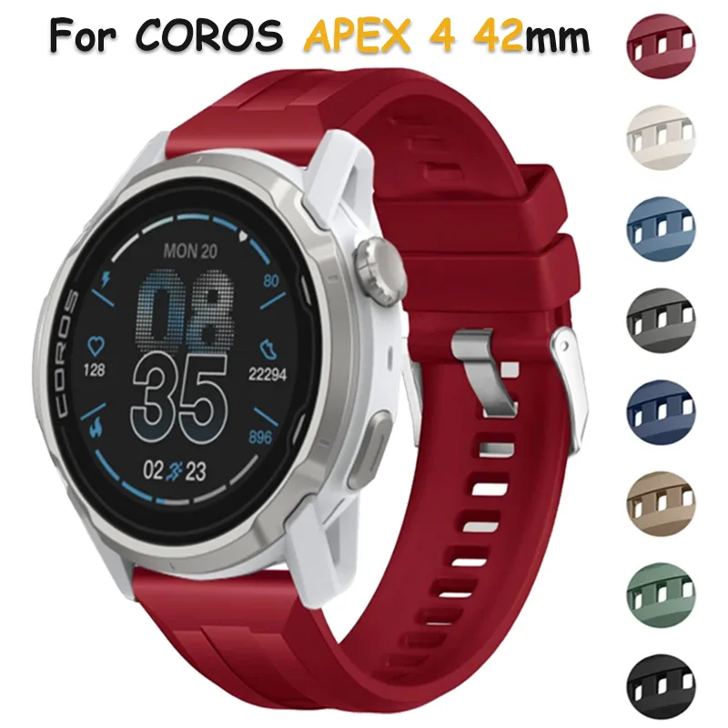 22mm Soft Silicone Strap For COROS APEX 4 42mm/PACE 3-Pro Sports Comfortable Bracelet For Suunto Vertical 2-1/Race 2-S/Run/Ocean