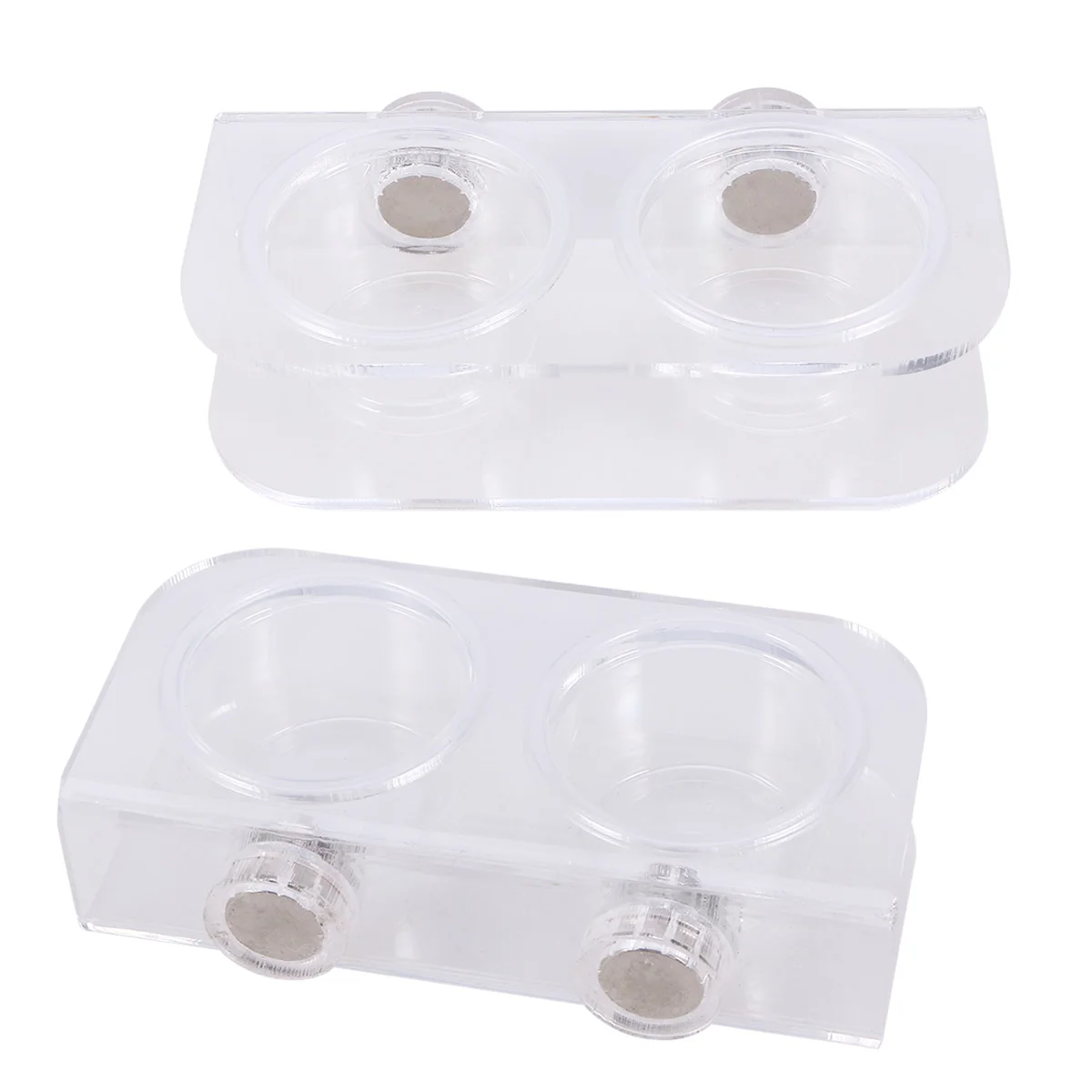

Reptile Feeding Bowl Set Acrylic Frame Plastic Bowls for Small Animals Eating Drinking Supplies Pet Feeder Reptile Dish Magnet