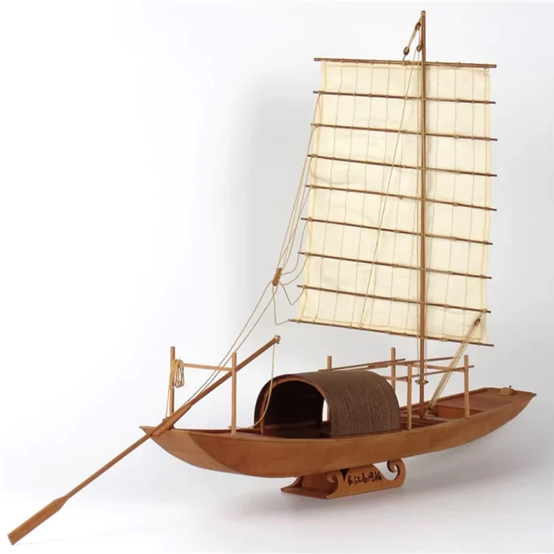 

1/20 Yangtze River Basin Fishing Boat High Net Boat DIY Simulation Chinese Ancient Sailboat Model Assembling Kit Toy Gift