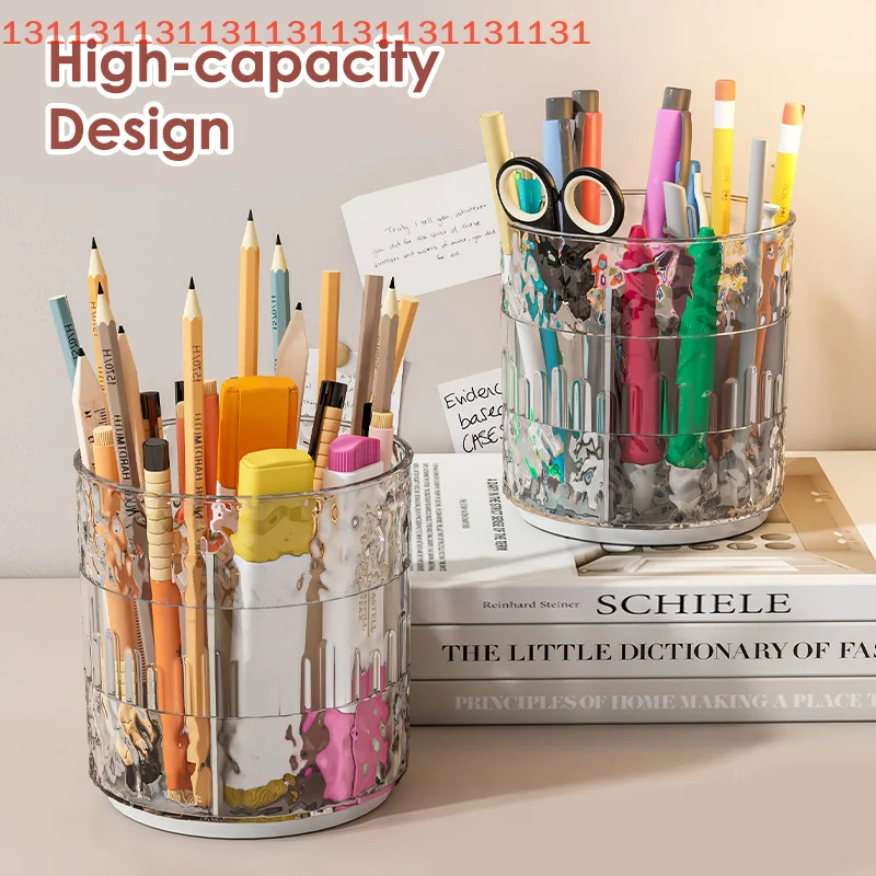 กล่องเก็บเครื่องสำอางสุดหรู 360 องศา สำหรับลิปสติก ดินสอเขียนคิ้ว อุปกรณ์เครื่องเขียน และอายแชโดว์ °   ที่วางแปรงแต่งหน้าแบบหมุนได้ อุปกรณ์จัดระเบียบเครื่องสำอาง