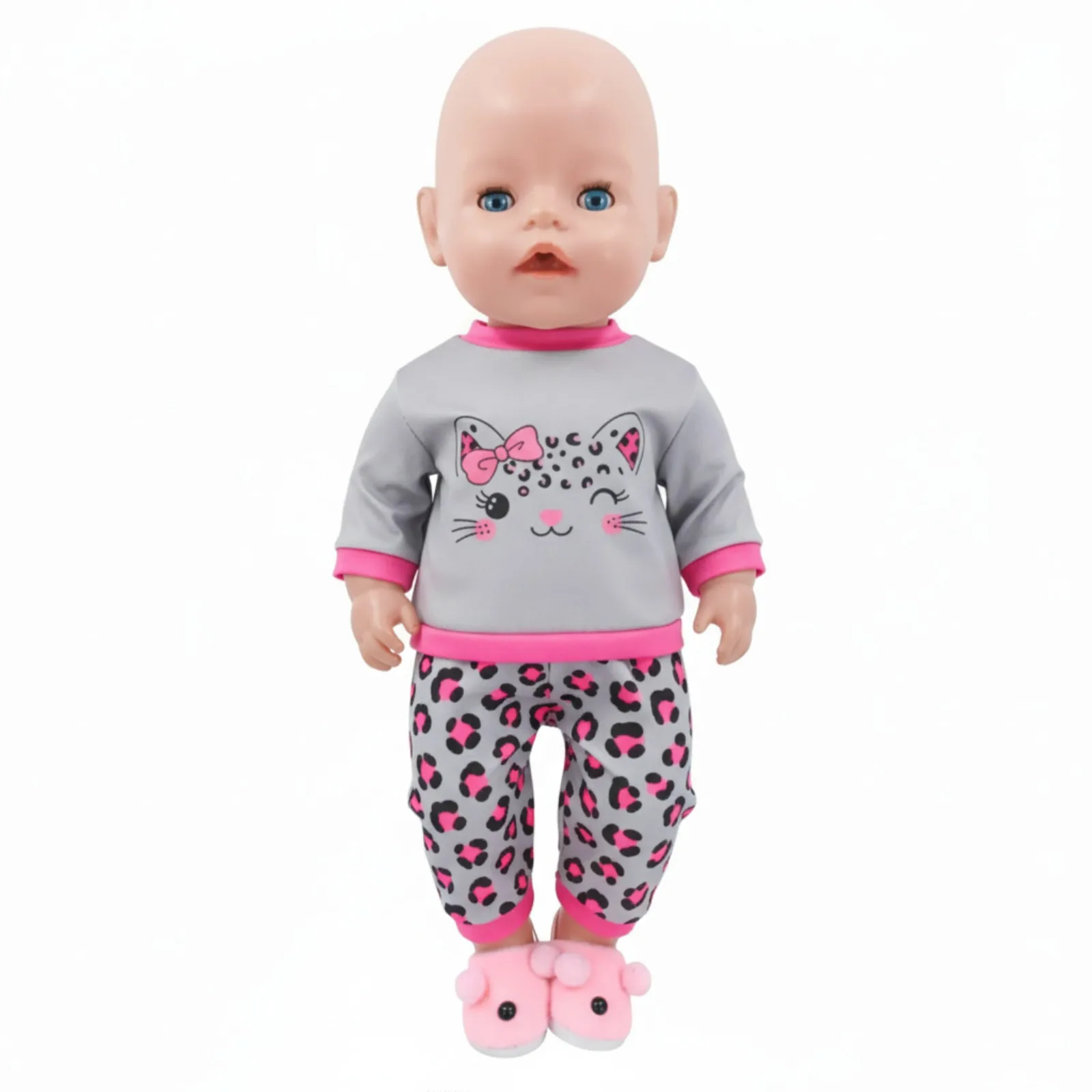 Vestiti per bambole multi stile a maniche lunghe + pantaloni Set pigiama quotidiano per bambola nata da 43 cm e vestiti per bambole americane da 18 pollici, regalo giocattolo per ragazza