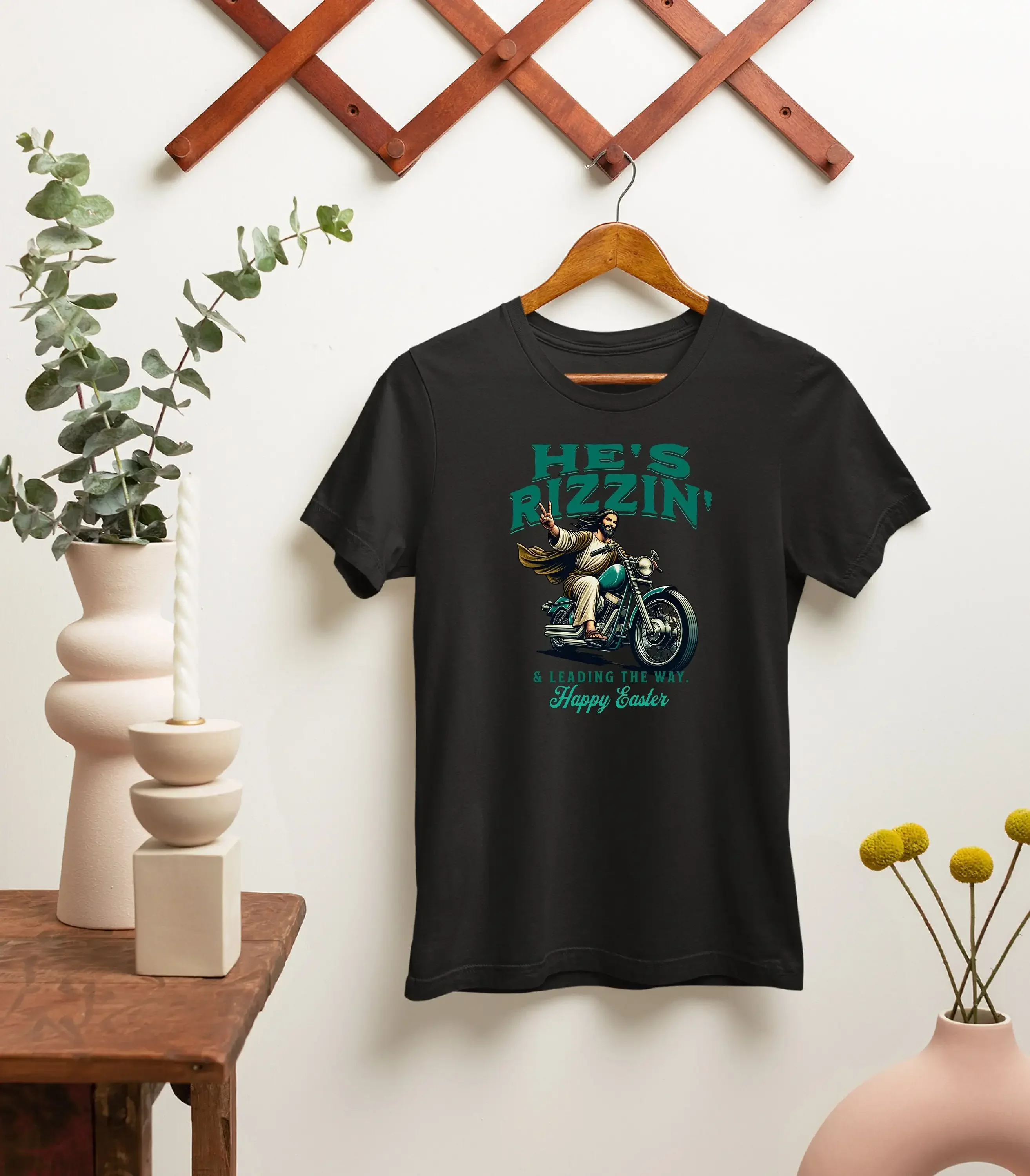 He is Rizzin T Shirt Stylish Jesus Uplifting Christian Apparel Perfect for Believers Spiritual Motivation Clothing