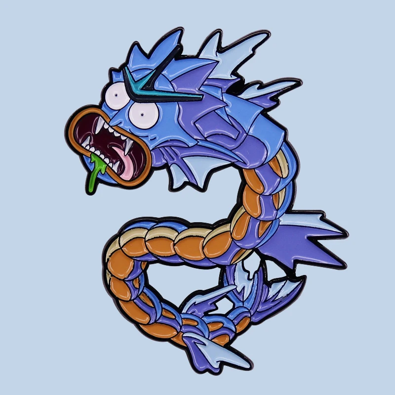 Pokemon Enamel Pin Gyarados Brooch Enamel Pin Lapel Pins Badge Hats Clothes Backpack Decoration Jewelry Accessories Fans Gift