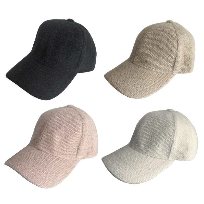 Adult Plush Baseball Caps Maillard Look Harajuku Duckbill Hat for Woman Girl Outdoor Visor Hat Multiple Color Can Choose