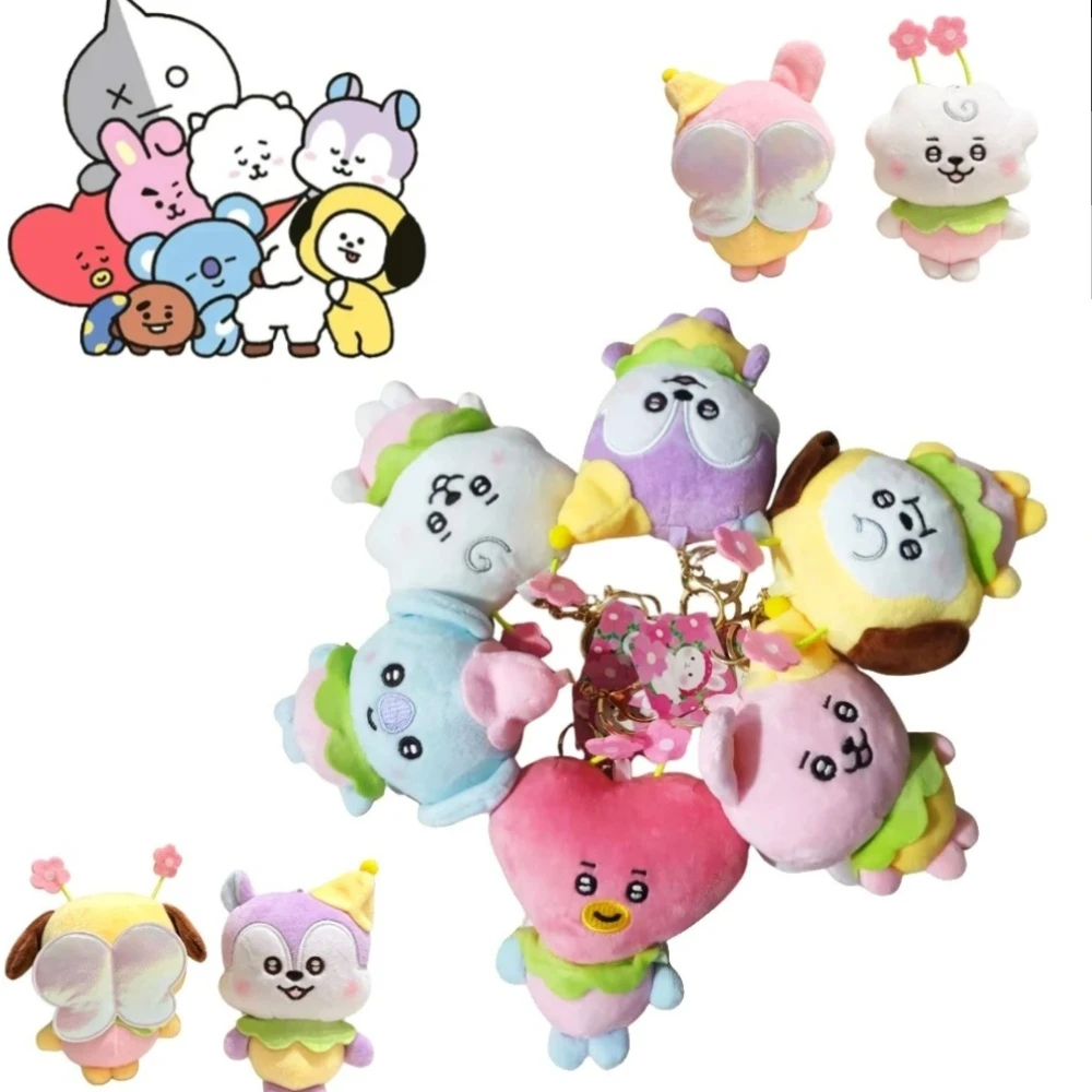 New BT21 Chimmy Cooky koya Shooky Tata Creative Anime Peripheral Cartoon Keychain Personality Cute Backpack Decorat Doll Pendant