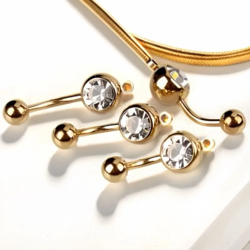 30 قطعة من الفولاذ المقاوم للصدأ 316L خيط داخلي خاتم السرة زر البطن الثقب مجوهرات للرجل والمرأة