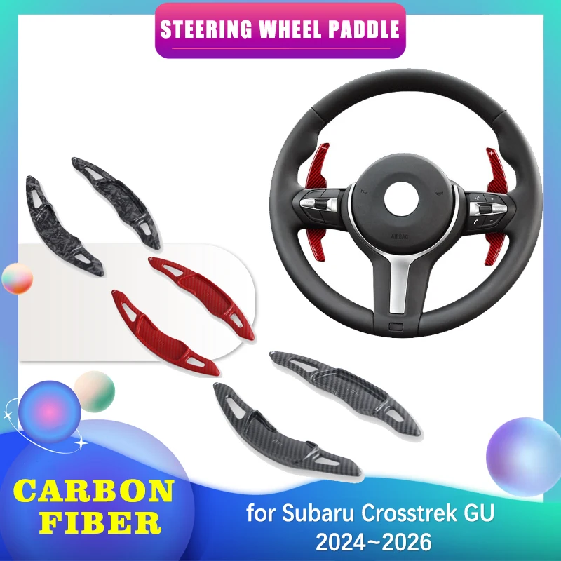 

Автомобильный руль для Subaru Crosstrek GU 2024 ~ 2026 2025 ABS, углеродное волокно, рычаг переключения передач, удлинитель, аксессуары