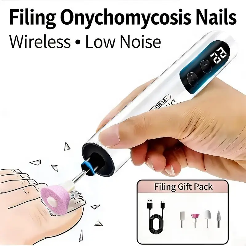 

5 In 1 Wireless Nail Drill 35000RPM Manicure Cutter Nail Repair Pedicure Milling Cutter Polisher Sander USB Rechargeable.