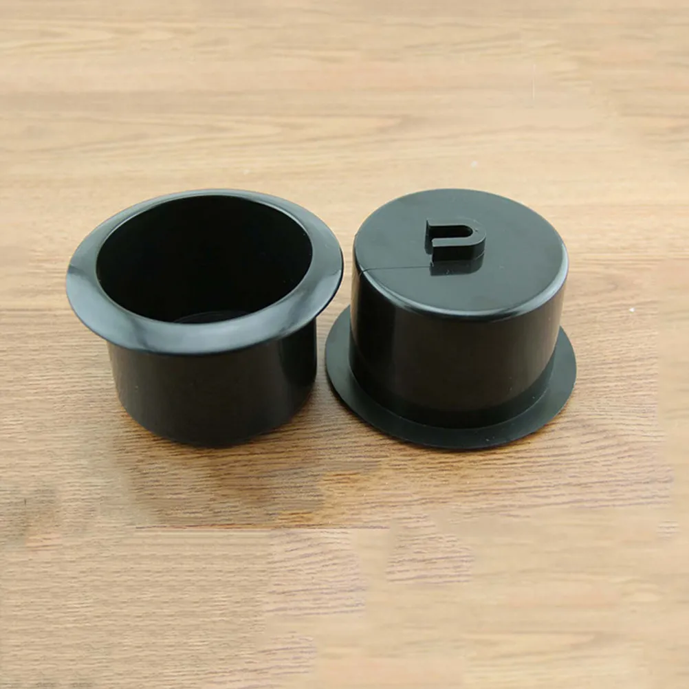 Drop-in Black ABS Plastic Cup Holder for Sofa Recliner Boat Game Table Removable Or Permanent Installation Spill Resistant