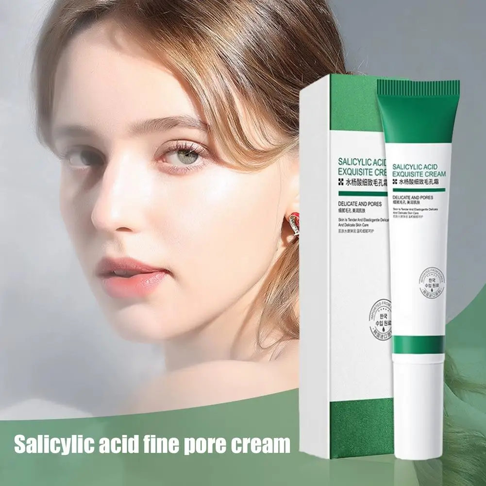

Salicylic Acid Pore Shrinking Cream Acne Treatment Repair Pimple Spots Remove Blackehead Tighten Face Smooth Skin Care Products