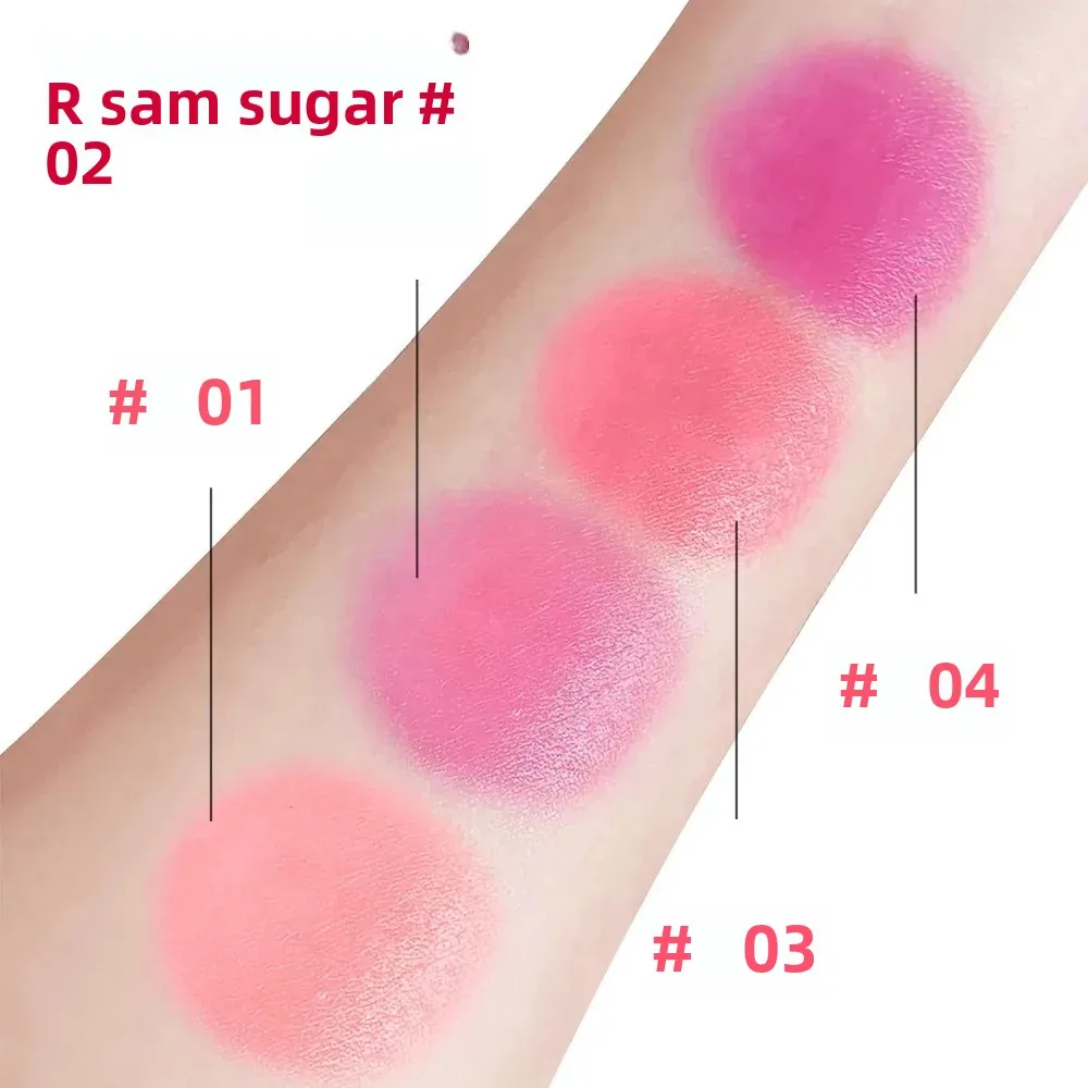 Long Lasting Jelly Blush Stick 4 Colors Multi Function Matte Lip Balm Moisturize Brighten Eyeshadow 3 in 1 Lip Gloss Makeup