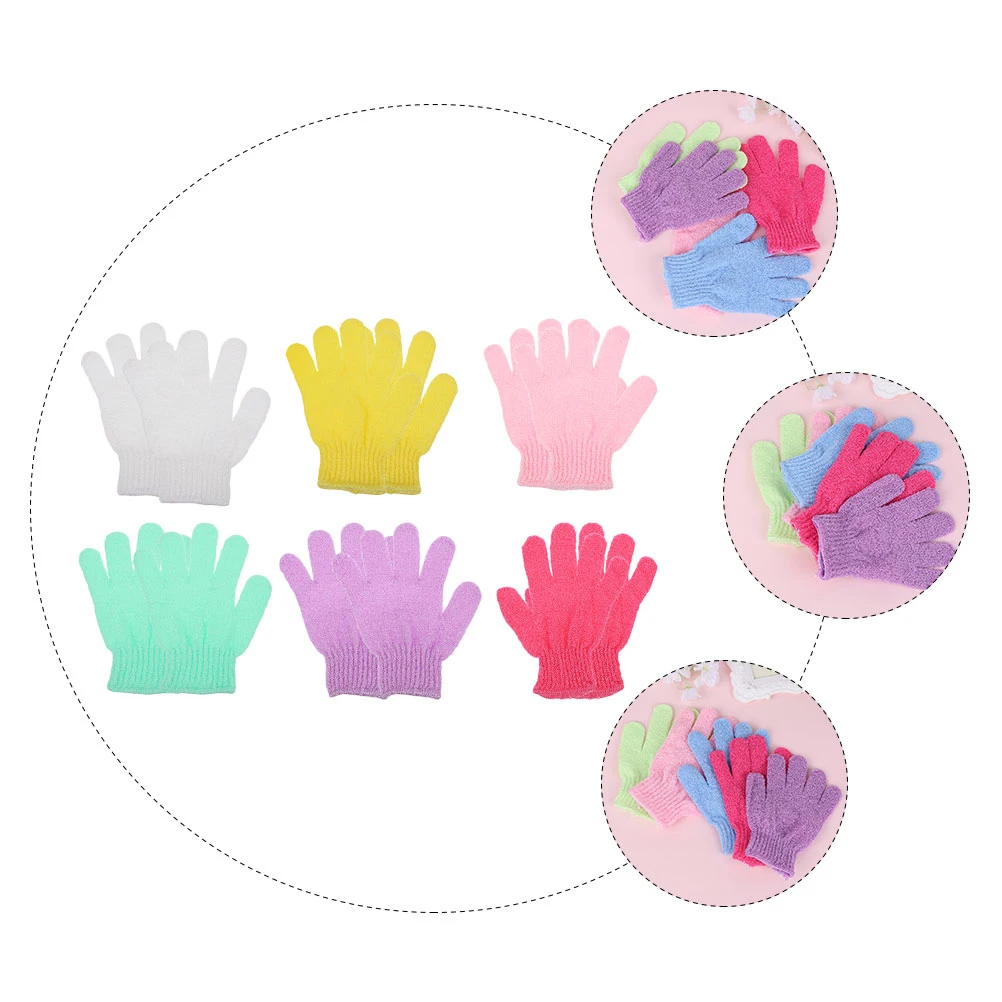 

10 Pcs Bath Gloves Exfoliating Shower Wipes for Body Cleaning Durable Skincare Tool Colorful Bathroom Accessories