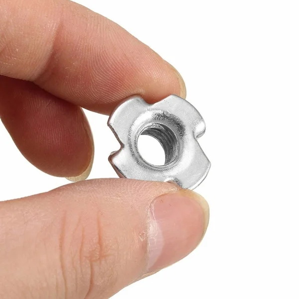 80PCS/245PCS M3 M4 M5 M6 M8 Zinc Plated Four Claws Nut Blind Inserts Nut for Wood Furniture