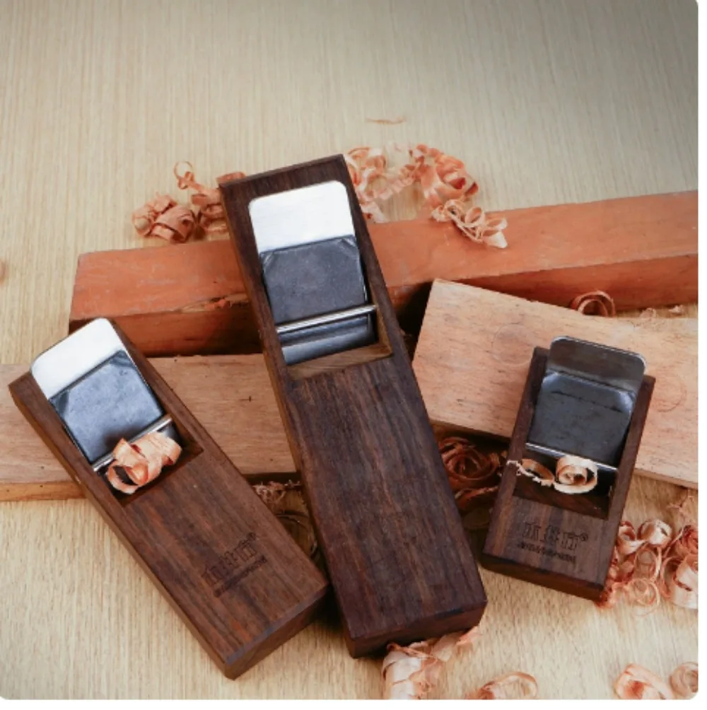 Flat Trimming Manual Planer European Woodworking Planer Solid Ebony Woodworking Tool Alloy Steel Blade Process DIY Manual Planer
