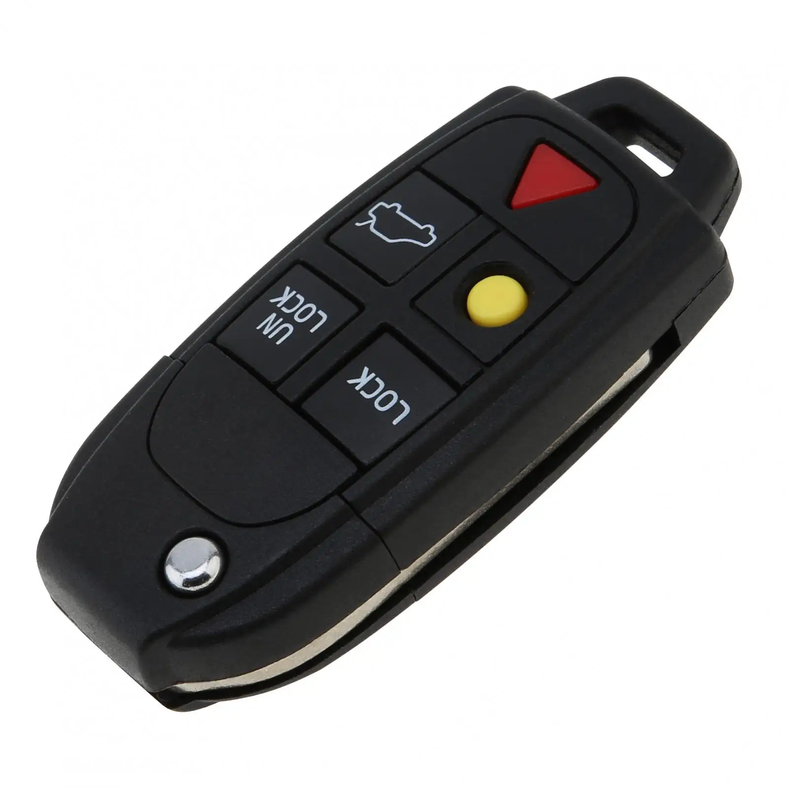 Car Key Fob Case Shell, Substituição Flip, Dobrável Tampa Remota, Acessórios Chave do Carro, Fit para VOLVO S60, S80, V70, XC90, 5 Botões