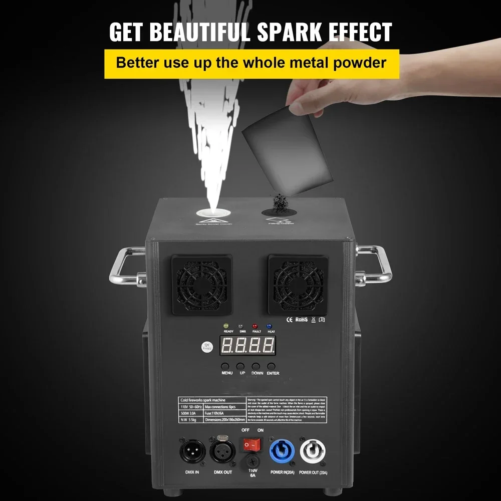 

Topflashstar Cold Spark Machine DMX Cold Fireworks Fountain Stage Spark Machine For Indoor Club Show Chinese Factories