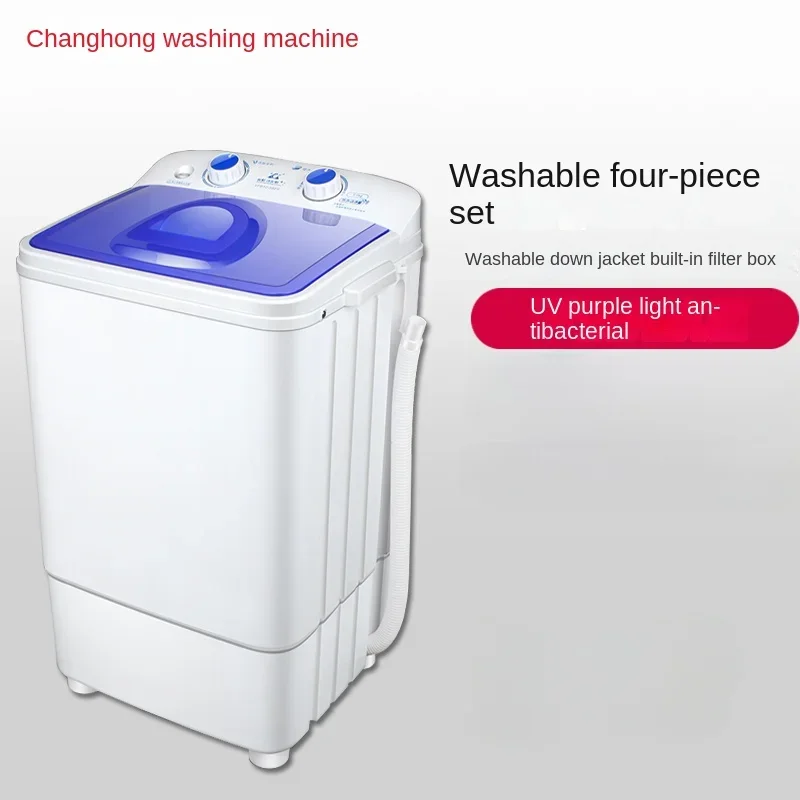 Changhong Elution Geïntegreerde Eenvat Huishoudelijke Semi-Automatische Mini Wasmachine Met Grote Capaciteit