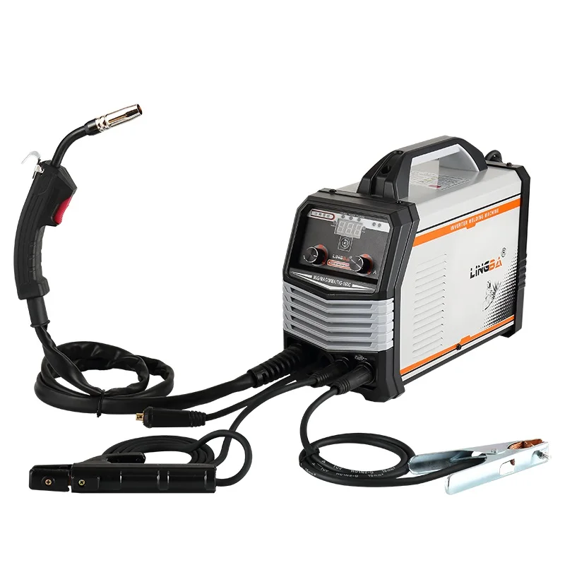 Lingba 1kg 5 in 1 Gas Gasless IGBT Inverter Mig Mag Welding Machine 160C in Stock