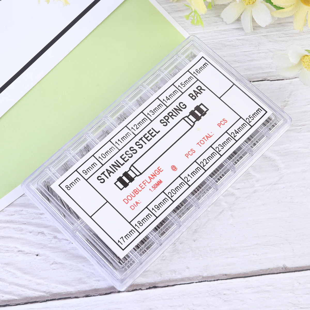 

180 Pcs Watch Band Repair Tool Durable Metal Easy Adjustment Spring Bars Pins Watch Strap Link Remover Accessories