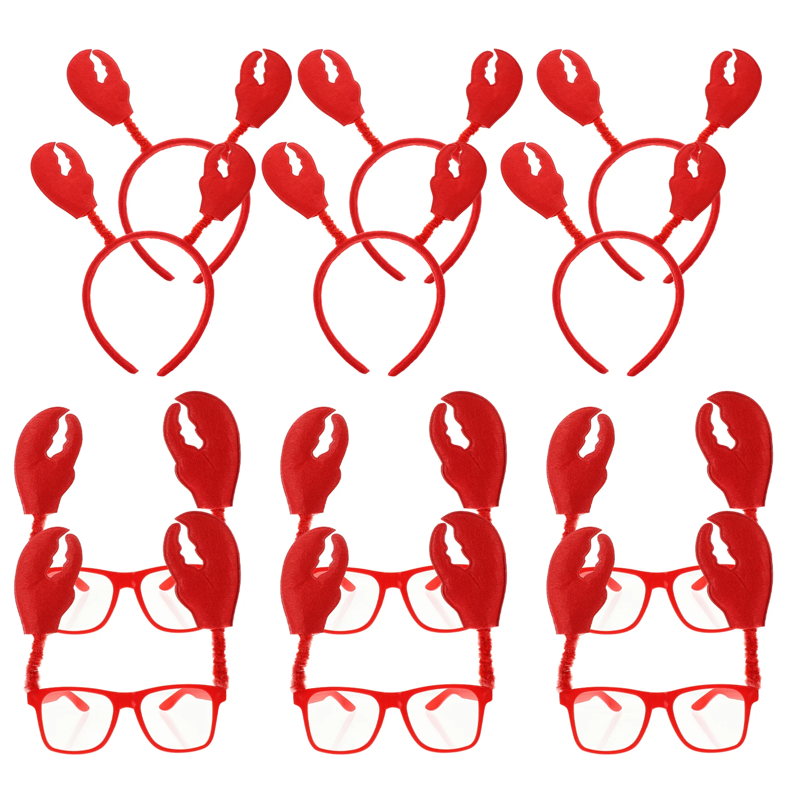 

6 set Crab Hoop Headb Crab Glasses s Cartoon Costume Set for Party Festival Halloween Cartoon Headb Accessories