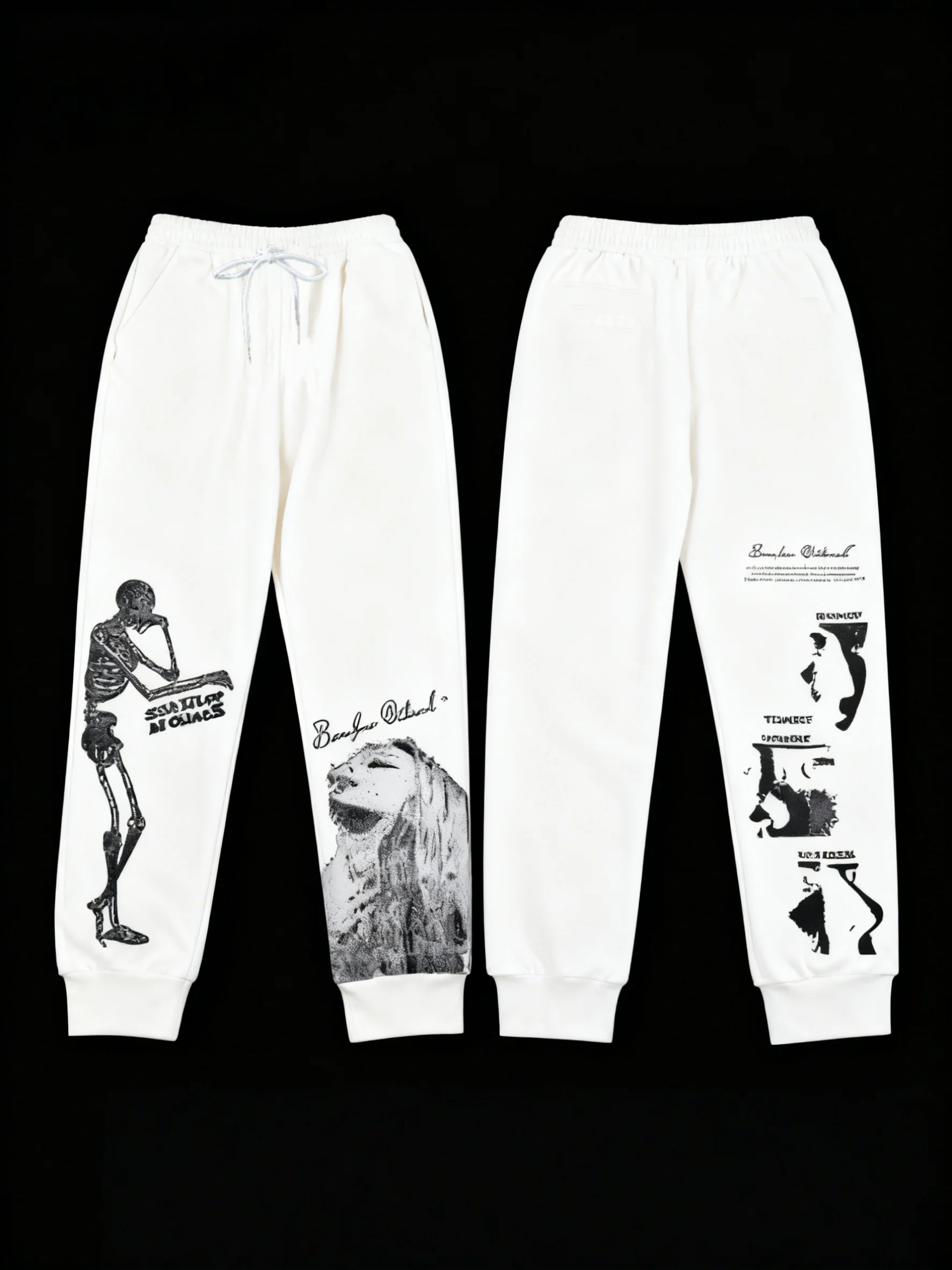 

Спортивные штаны High Street в темном стиле со скелетом и 3D принтом, джоггеры, модные повседневные брюки для повседневной носки