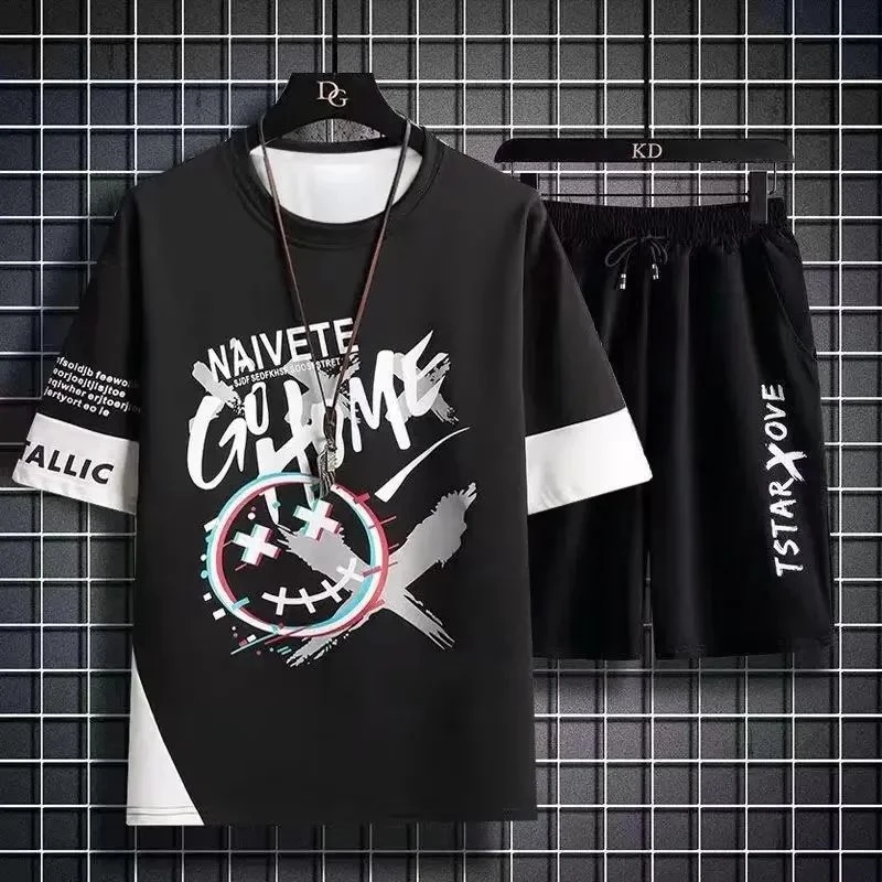 

2025 New Summer Men's Quick drying Fashion Sports Top Men's Quick drying Short Sleeve Personalized Printed Pattern T-shirt Men's