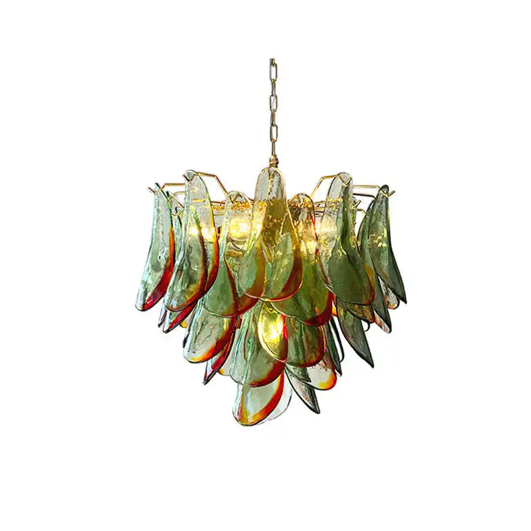 

Hall Chandelier Light Luxury Creative Lamps Villa Restaurant Petal Mu