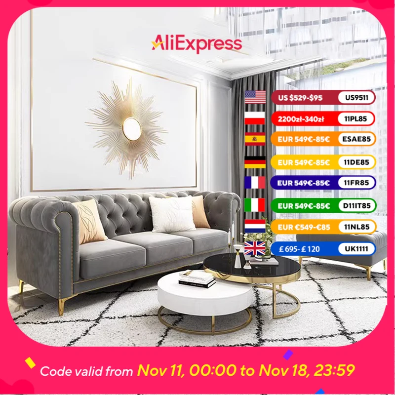 

Большие мягкие диваны для гостиной, Новое поступление, уютный деревянный скандинавский современный ленивый диван с откидной спинкой, роскошная бархатная мебель Divani Da Soggiorno