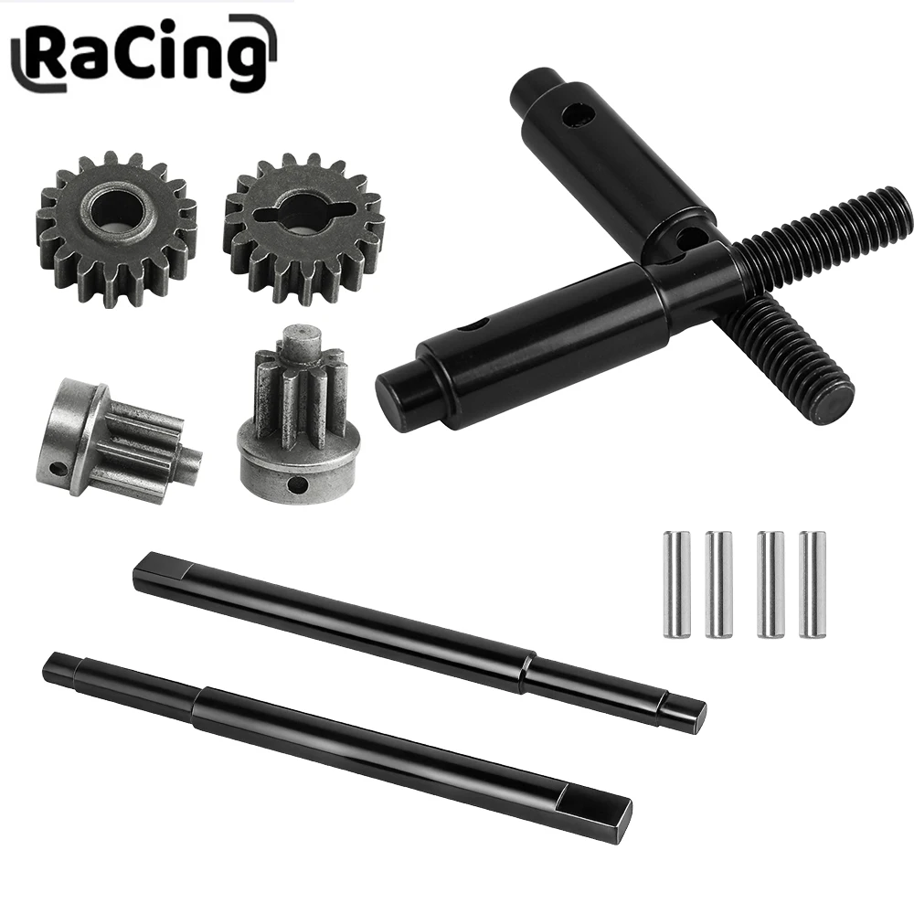 Steel Rear Axle Shafts Outer Shafts Rear Portal Gears for 1/10 RC Crawler Redcat GEN8 Complete Axle Upgrade Replacement Kit