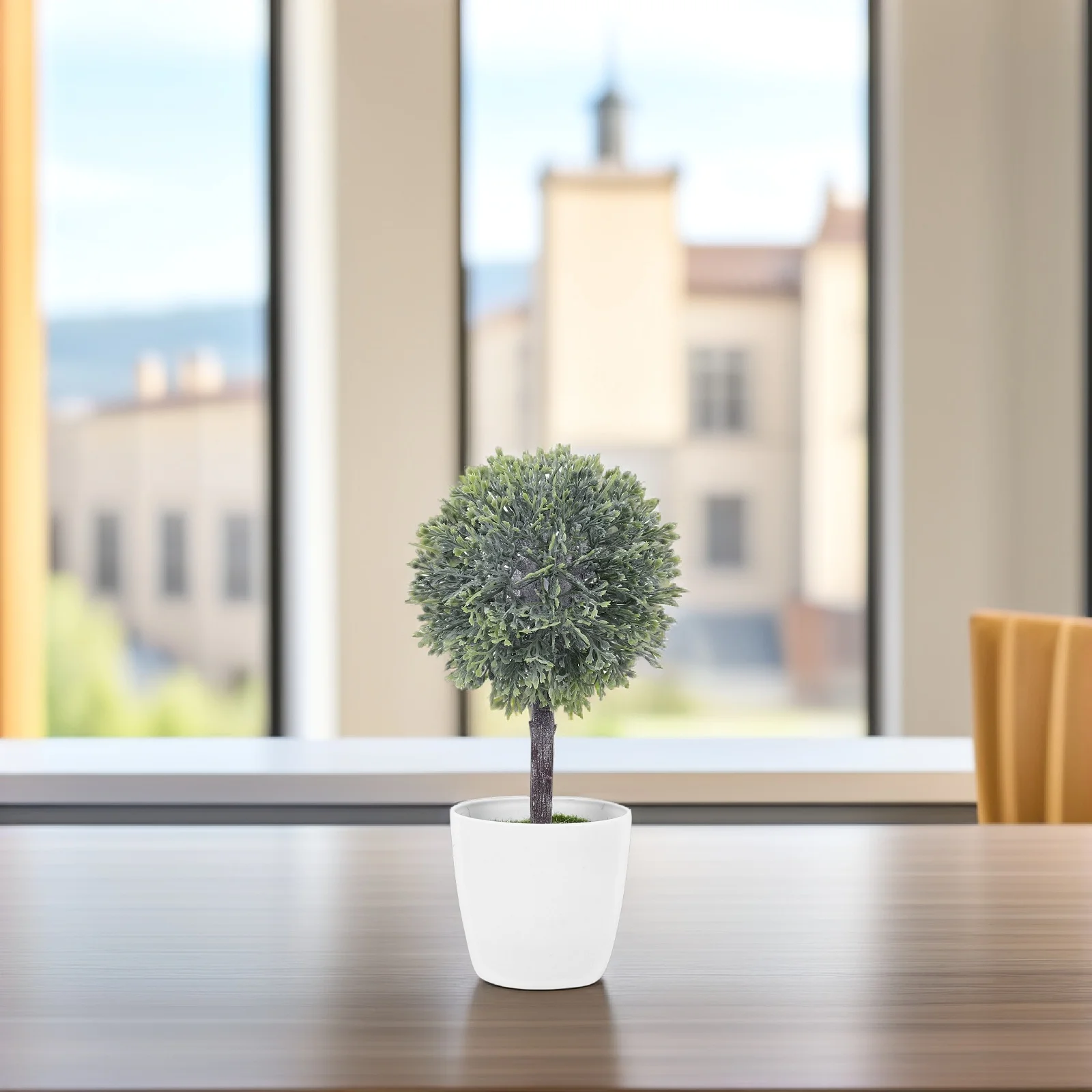 

Fake Spherical Plant Desk Potted Indoor Decor Realistic Artificial Green Plant Retro Home Decoration