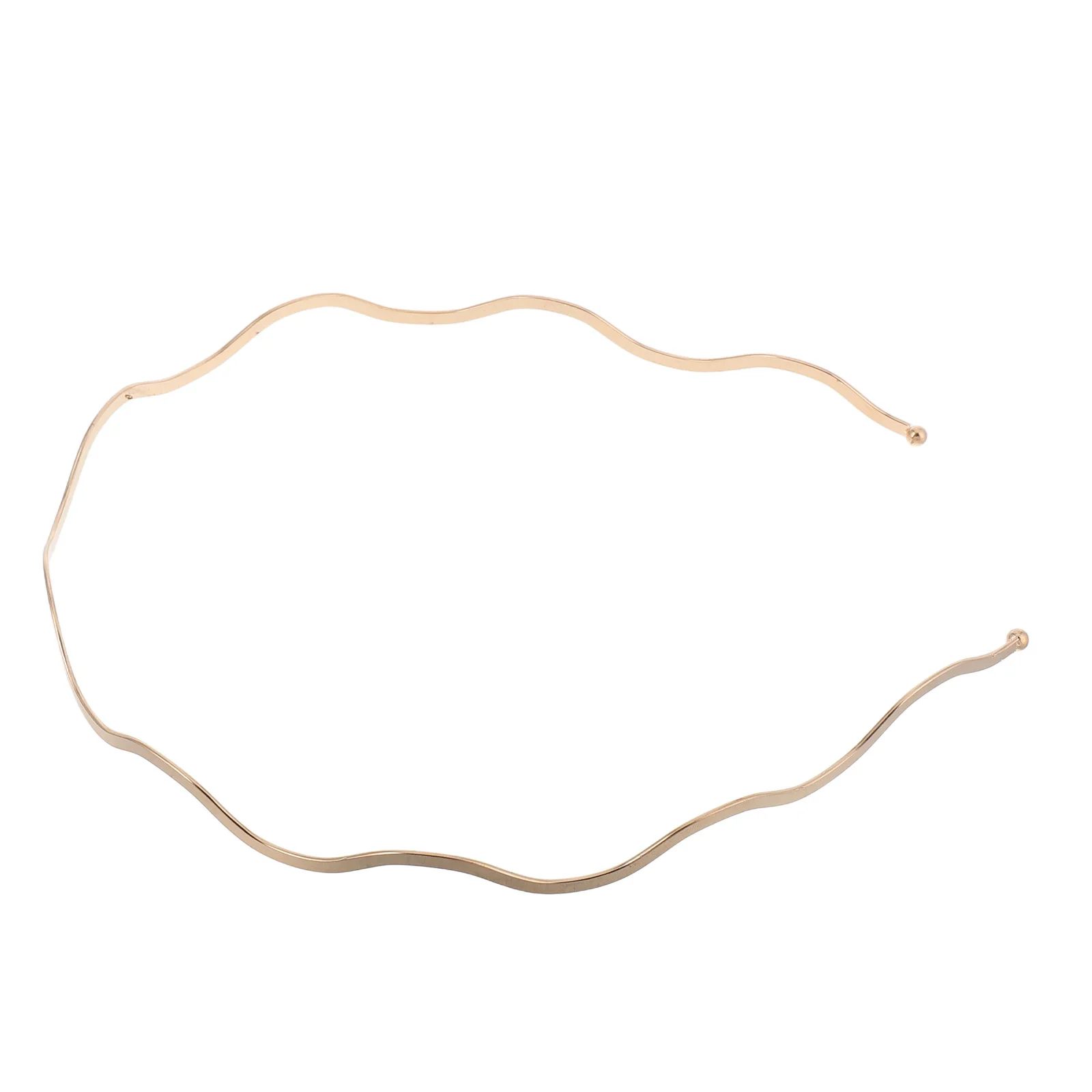 عصابة رأس معدنية مموجة رفيعة وبسيطة وأنيقة محمولة للنساء، شعر قصير، مناسبات رسمية، إكسسوارات شعر عصرية للفتيات #3