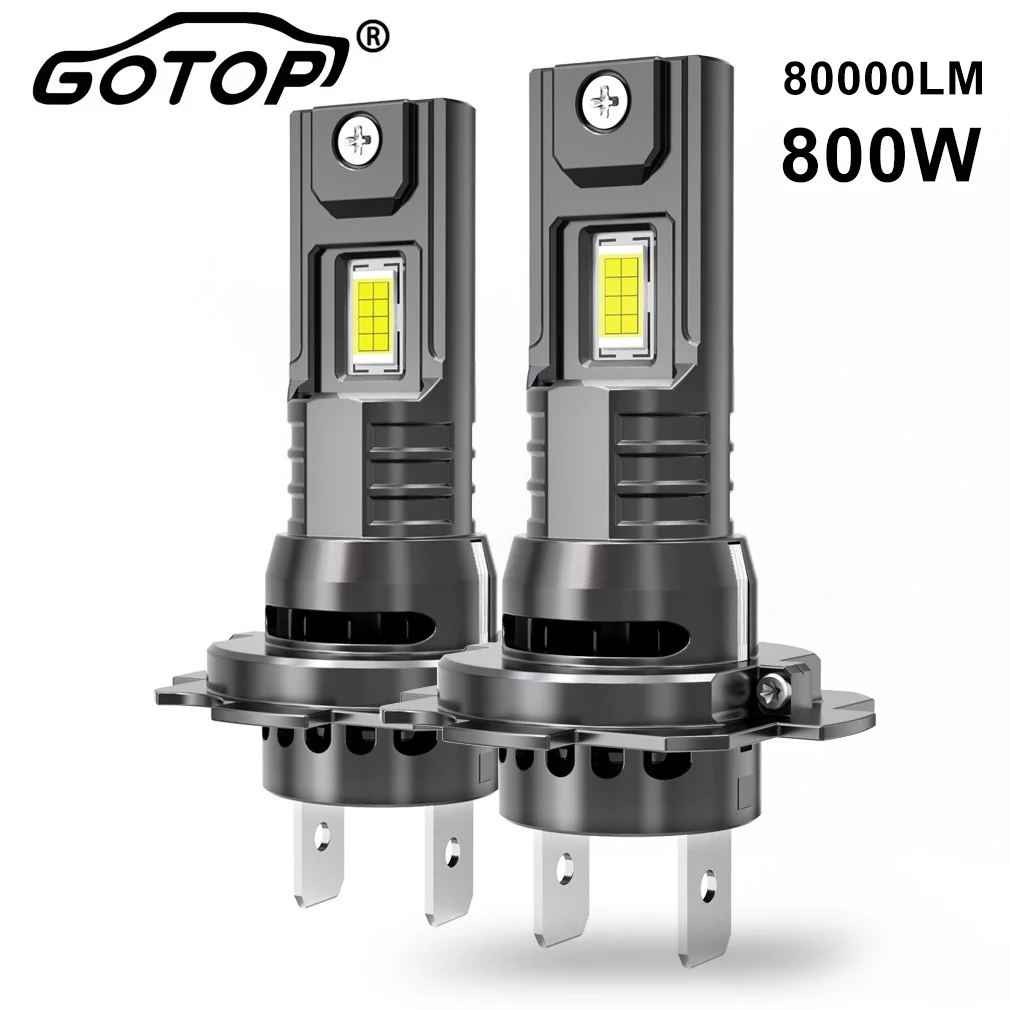 

GOTOP H7 LED Headlight Bulb 800W 80000LM LED Light 6000K CSP for Car Headlamp Auto Diode Lamps H7 Turbo Led 12V Automobile