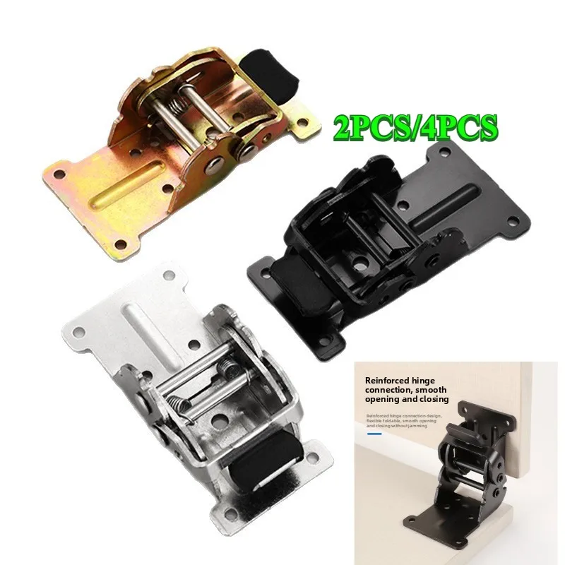 

4-piece folding bracket, 0/90/180 degree, table chair bed leg folding support bracket hinge, self-locking