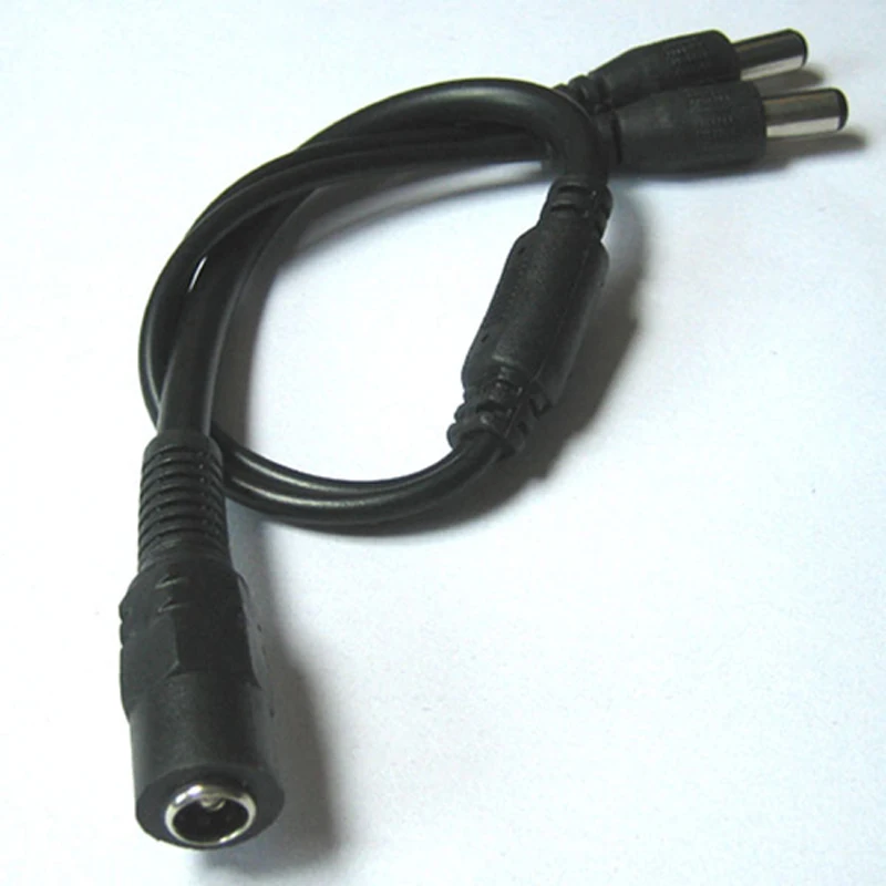 

Кабель-разветвитель питания 20X DC 1 на 2, 1 гнездо на 2 штекера, 5.5x2.1 мм, для камер видеонаблюдения