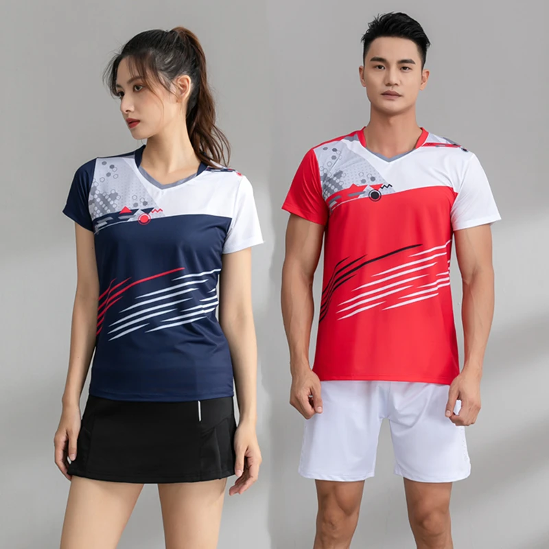 

High End Tennis Shirt Women Men Badminton Uniform Table Tennis Jersey Training Wear Ping Pong Skirt Sports T-shirt Shorts Skorts