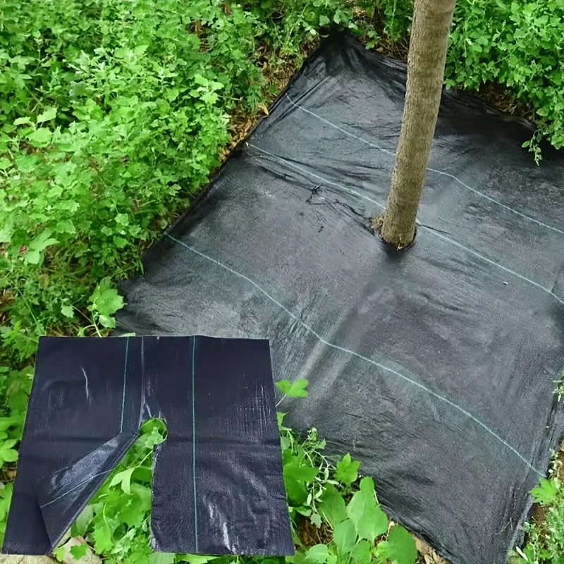 10pcs Breathable Lawn Weeding Cloth with Flower Cutouts - Durable PP Material for Lawn Care and Orchard Protection
