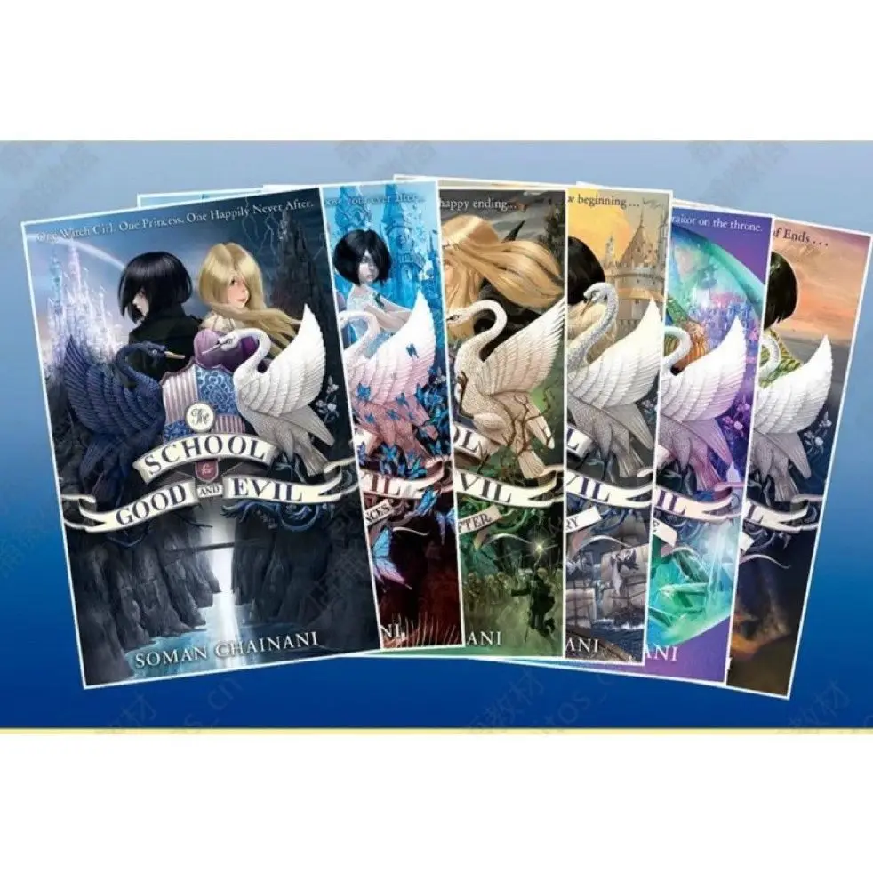 6pcs/Full Set English Original THE SCHOOL FOR GOOD AND EVIL by Soman Chainani Free Shipping