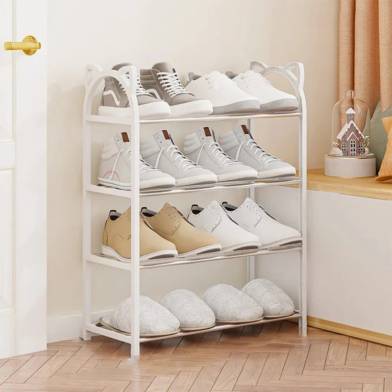 yesCreative Simple Plastic Assembly Shoe Rack Cartoon Multi-Layer Assembly Home Shoe Rack Dormitory Stainless Steel Storage Rack