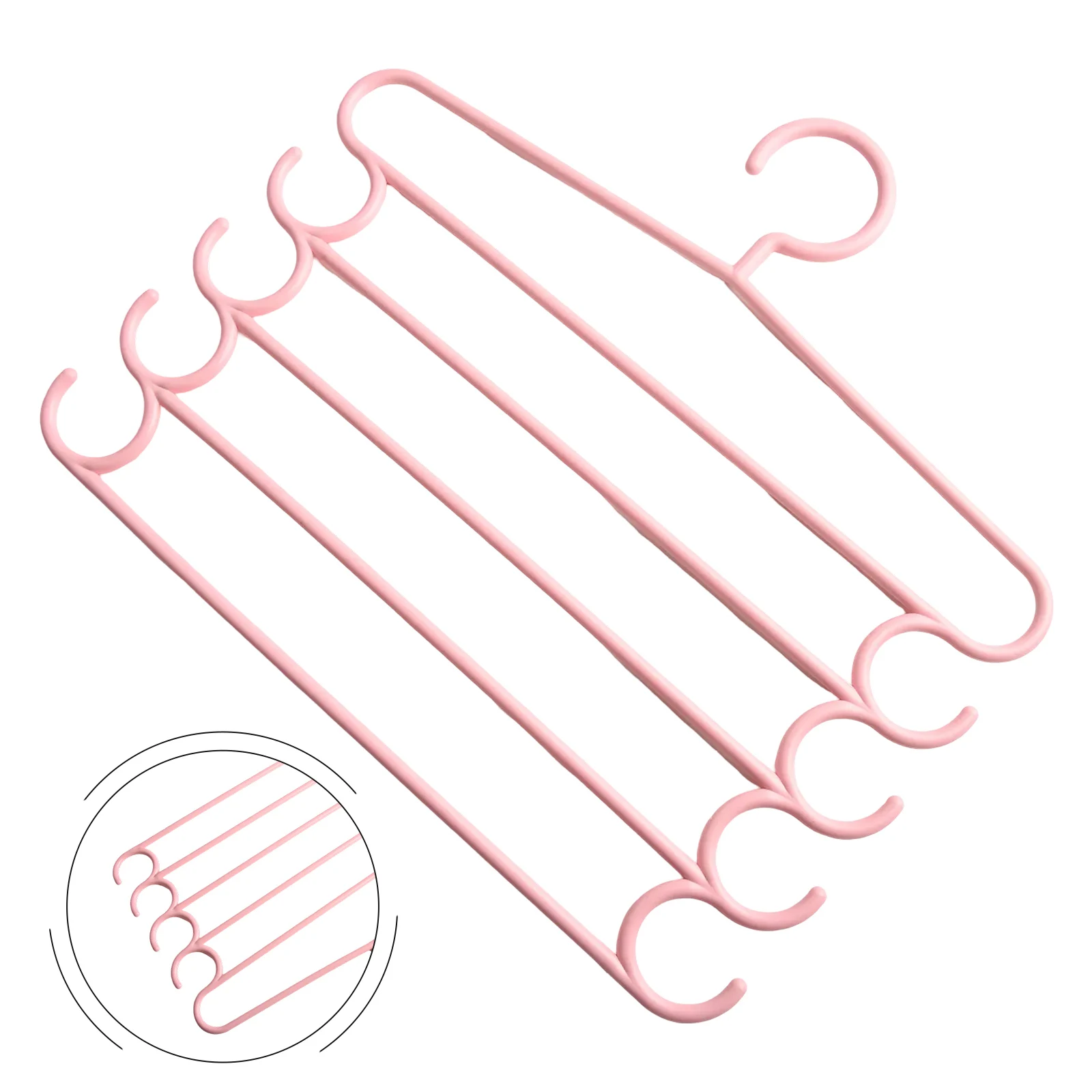 1PC 5-Layer Pants Rack Multifunctional Household Saving Space Multi Layer Trousers Hanger Pants Closet Color Clothes Peg
