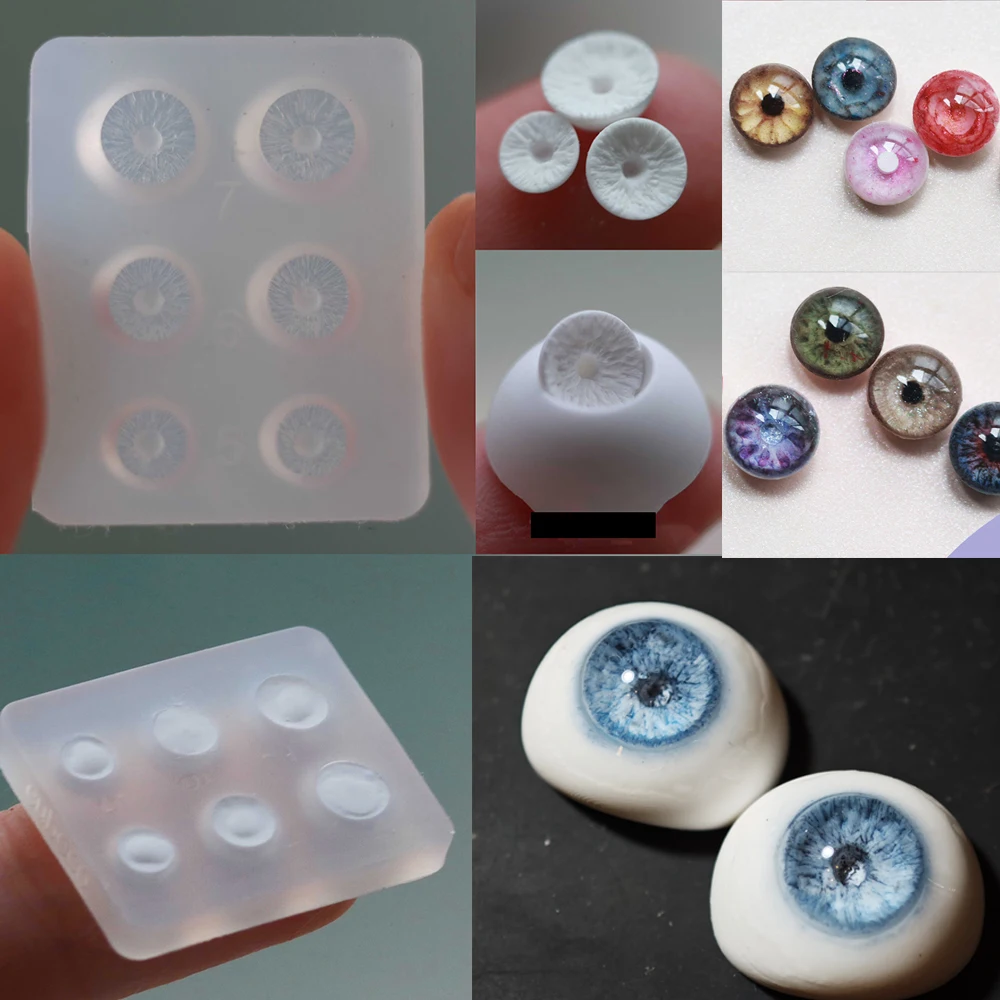 Lalka oko irys 5/6/7mm formy Fundus wzorzyste DIY ręcznie robione akcesoria dla lalek oko wzory irysa plastikowe formy lalka oko irys formy