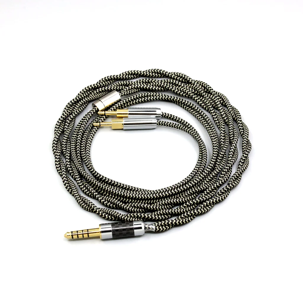 2 คอร์ 2.8 มม.ลิทซ์ OFC หูฟังปลอกหุ้มสายถักสำหรับเซนไฮเซอร์ HD700 ชุดหูฟัง 2.5 มม.หูฟัง 8055