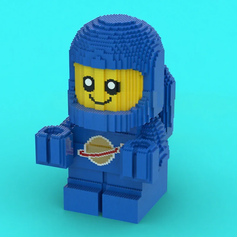 8562pcs MOC Supersized Classic Blue Space Baby Sculpture Model Building Blocks Architecture Kids Idea Brick Christmas Gift Toys