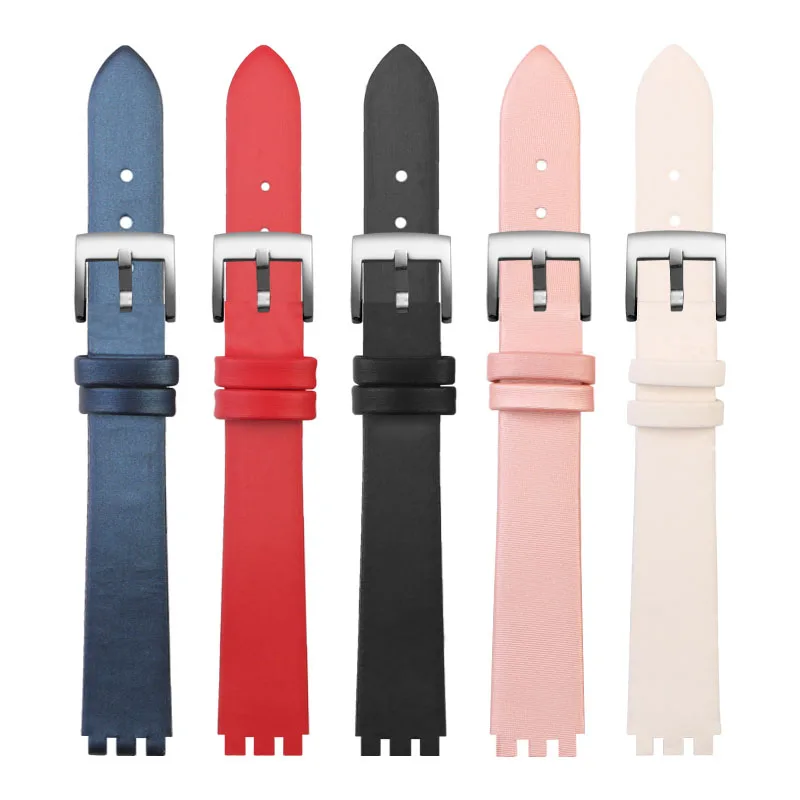 NEW Style Silk​ Genuine Leather Watch band For Swatch Series LP131 LW143 YSS317G LK292G YSS306 Women's Fashion Strap  Bracelet